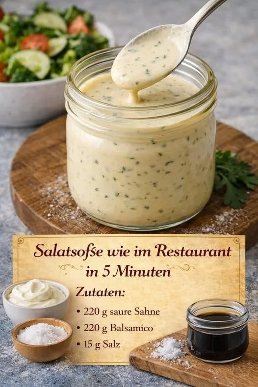 Fantastische Salatsauce in 10 Minuten selbst gemacht mit frischen Zutaten.