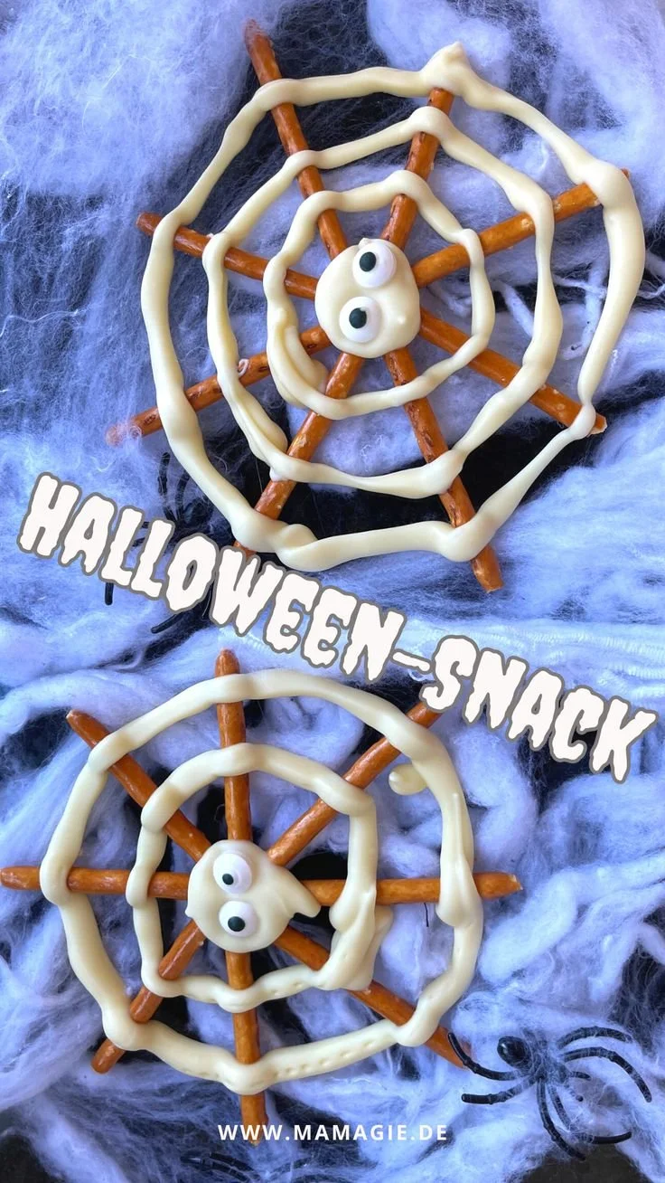 Essbare Spinnennetze als Halloween-Snack