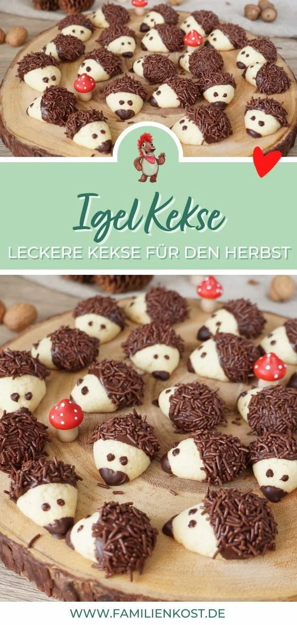 Herbstliche Igelkekse mit einem einfachen Igelkekse Rezept gebacken