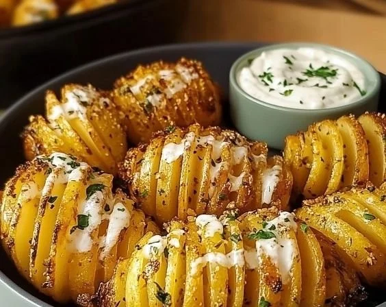 Leckere Kartoffeln aus dem Airfryer, perfekt knusprig zubereitet.