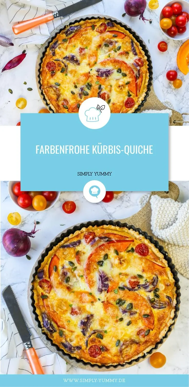 Saftige Kürbis-Quiche mit Feta und frischen Zutaten