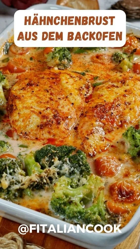 Leckere und einfache Hähnchenbrust aus dem Ofen, frisch zubereitet, ideal für das Abendessen